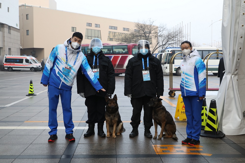 2022北京冬奥会上执行安检任务的兵团警犬。.jpg