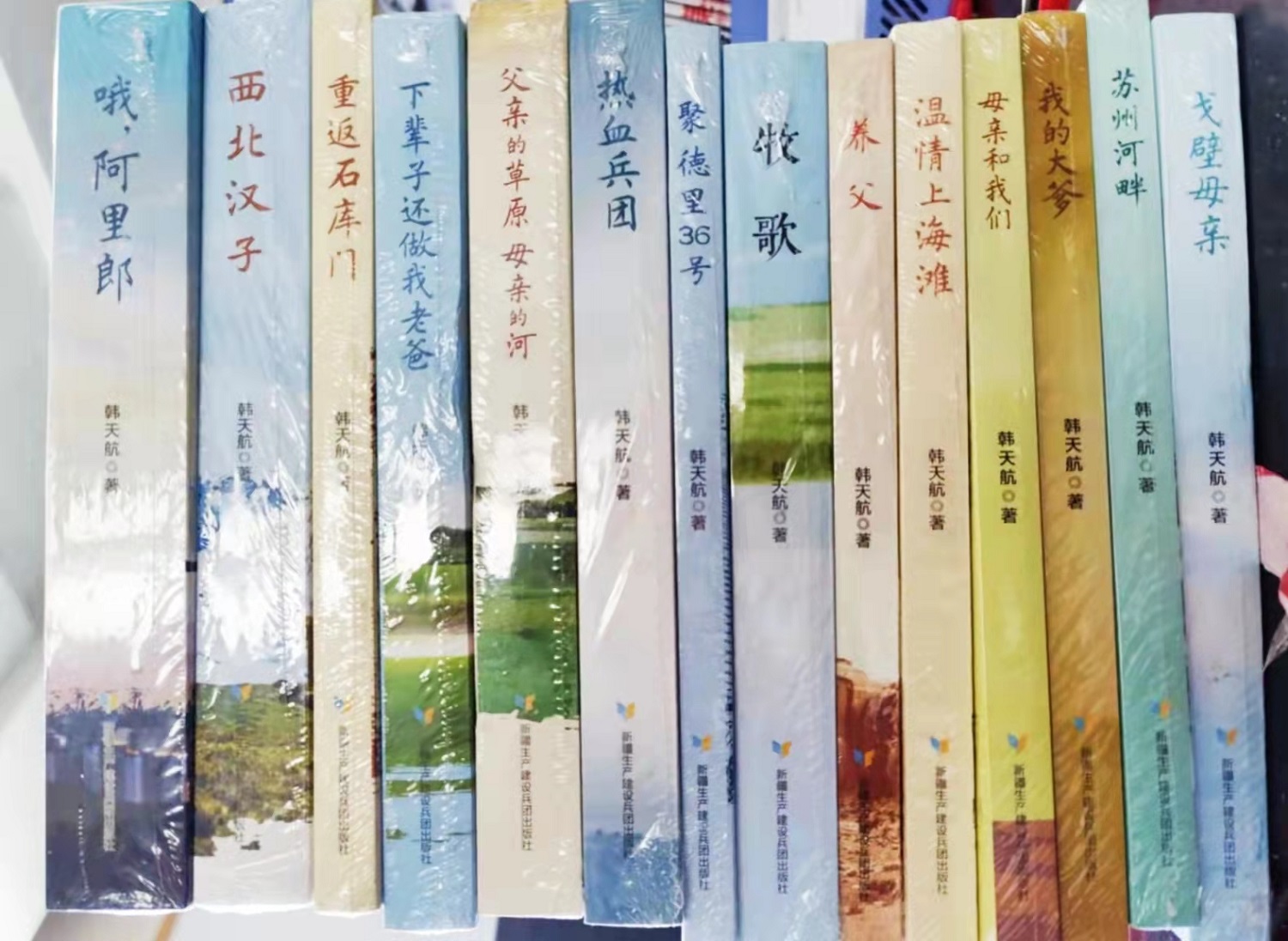 《韩天航文集》囊括了韩天航从事文学创作以来的14部代表性作品。.jpg 《韩天航文集》囊括了韩天航从事文学创作以来的14部代表性作品。.jpg