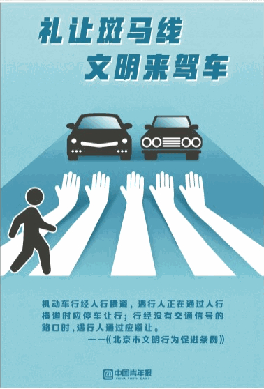 礼让斑马线 文明来驾车​