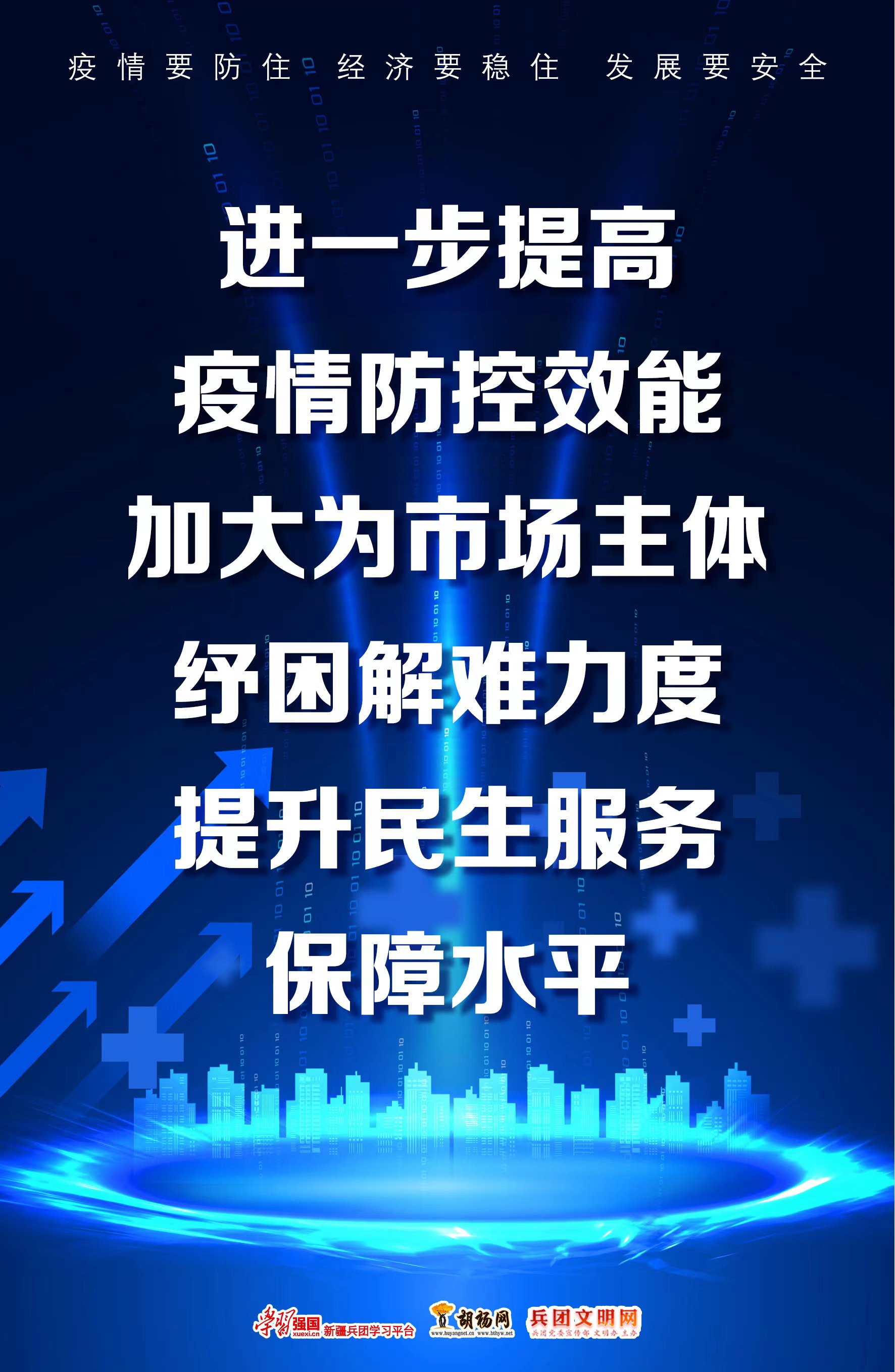胡杨原创海报 | 疫情要防住 经济要稳住 发展要安全（二）