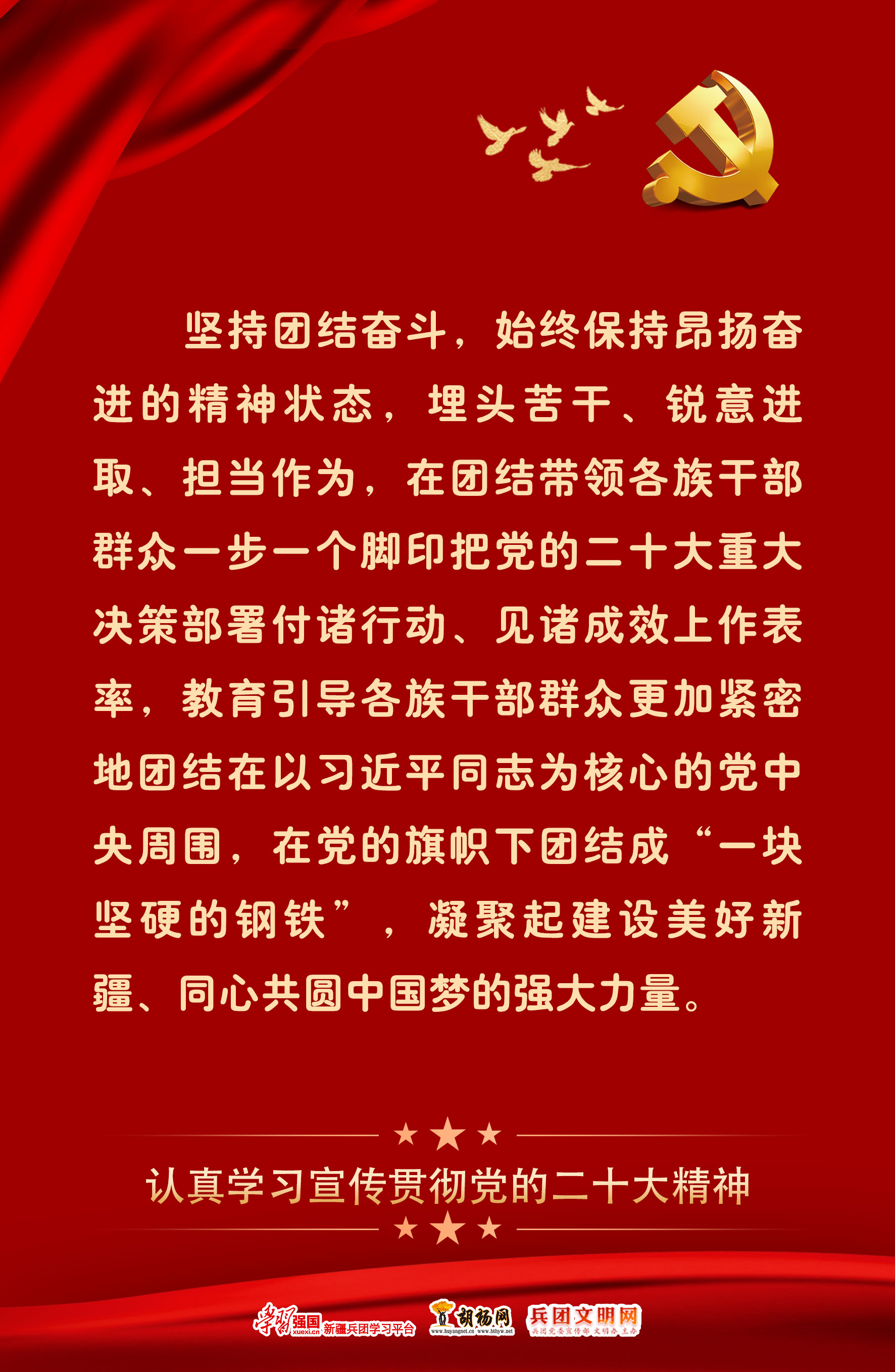 胡杨原创海报 | 认真学习宣传贯彻二十大精神（四）