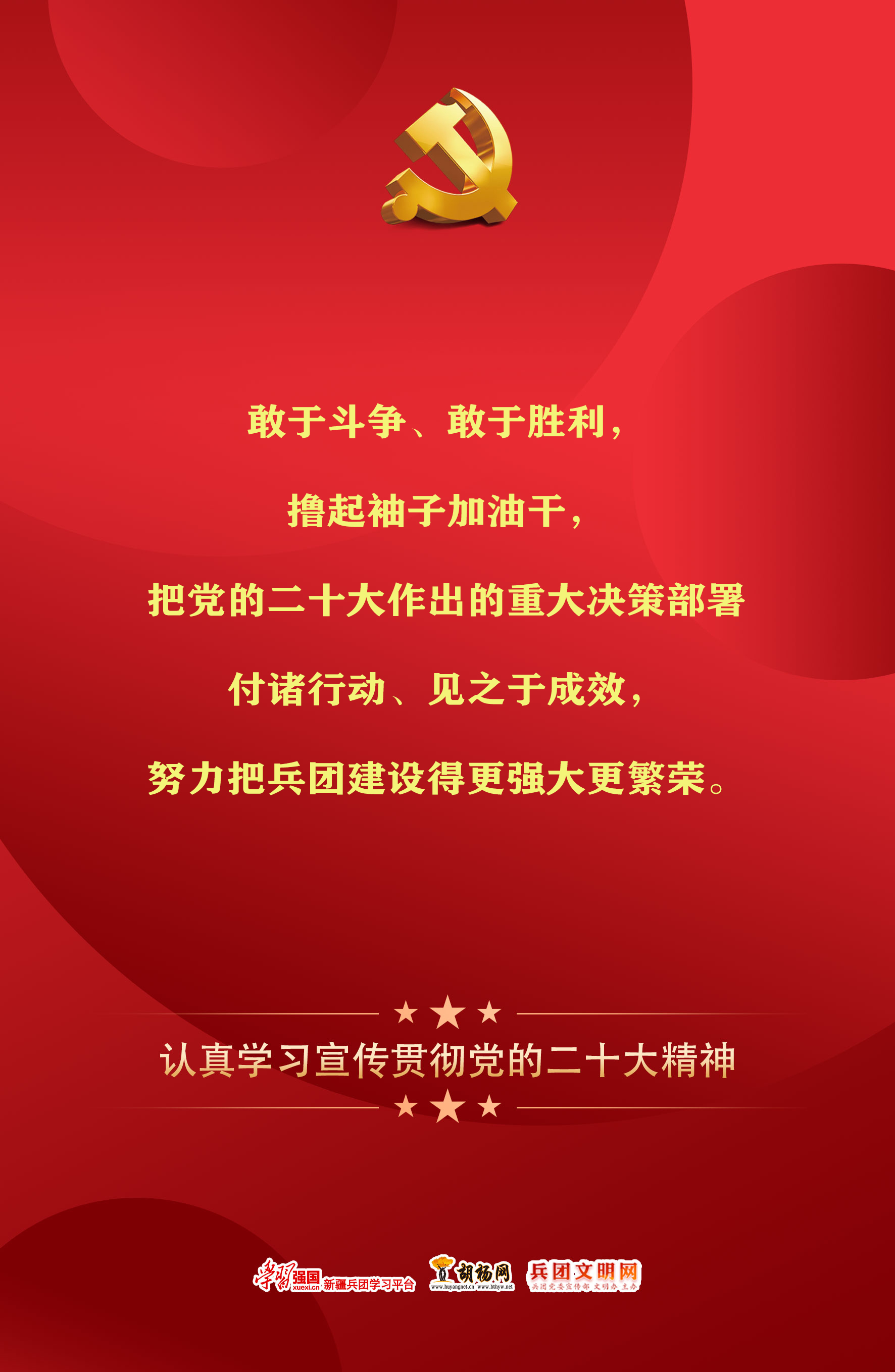 胡杨原创海报 | 认真学习宣传贯彻二十大精神（五）