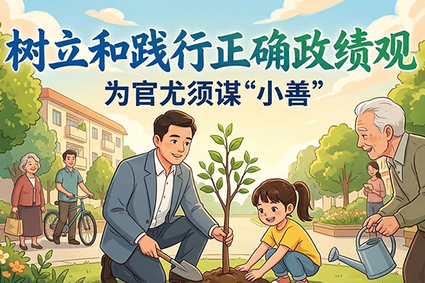 树立和践行正确政绩观丨为官尤须谋“小善”