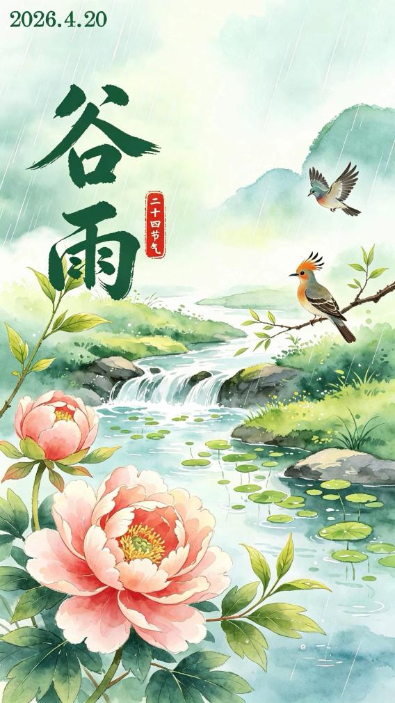 春雨落，百谷生，好运至！