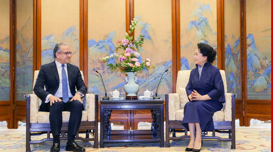 彭丽媛会见联合国教科文组织总干事阿纳尼