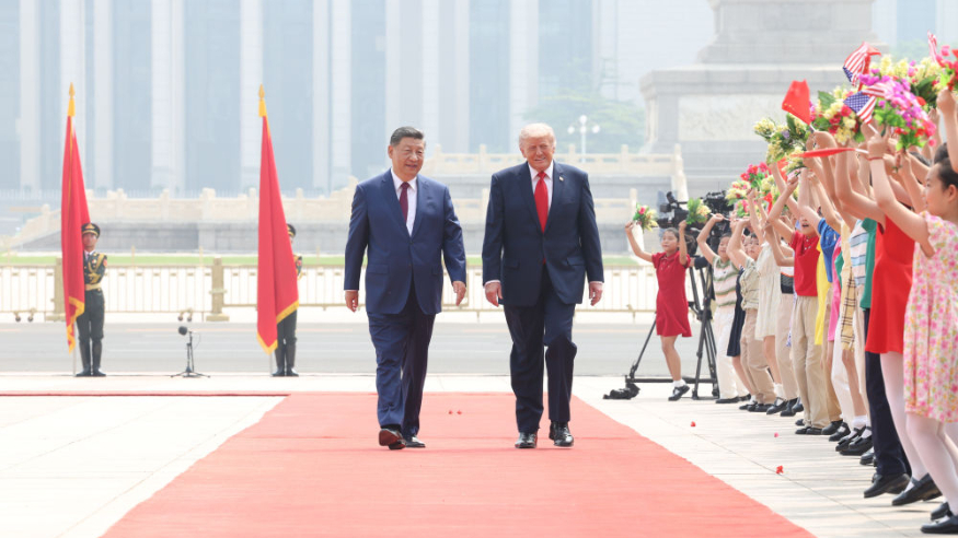 习近平为美国总统特朗普举行欢迎仪式