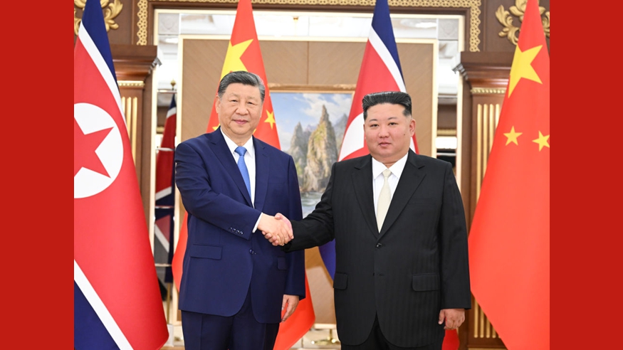 金色相框丨习近平朝鲜之行