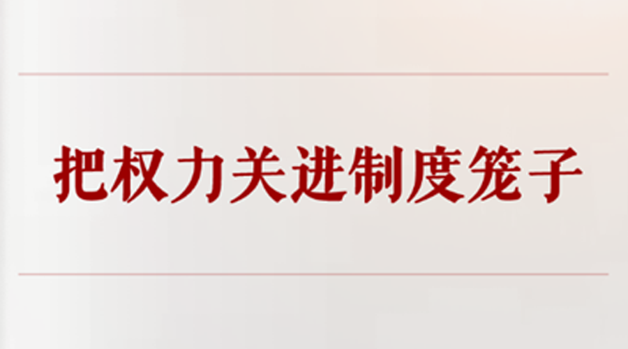 学习手记丨把权力关进制度笼子