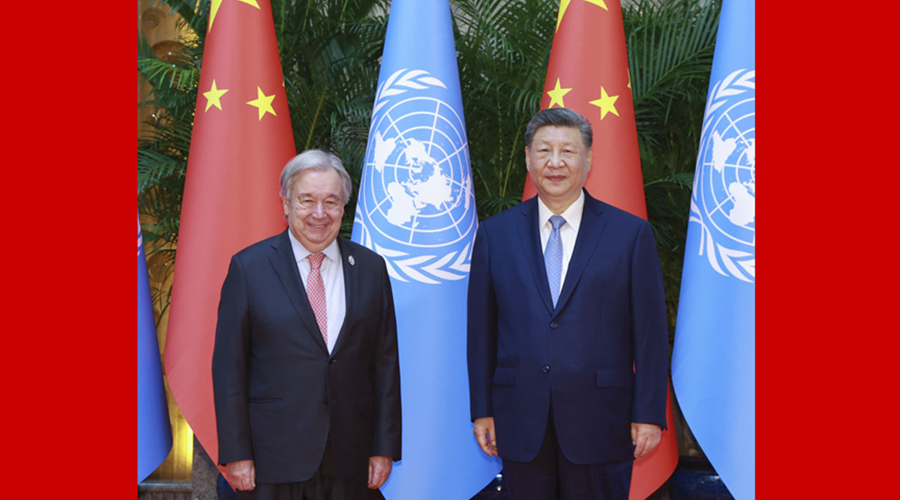 习近平会见联合国秘书长古特雷斯