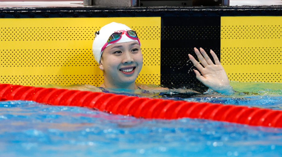 亚运会丨游泳——唐钱婷获女子50米蛙泳冠军